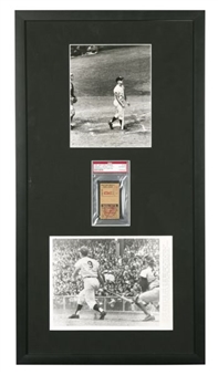 Roger Maris 61st Home Run of 1961 Ticket Stub and Dual Photo Display